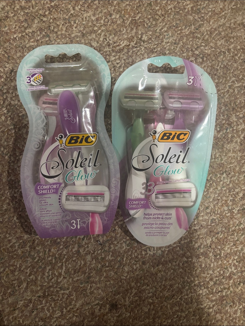 BIC Soleil Glow Women's Disposable Razor Pack - Pink & Green